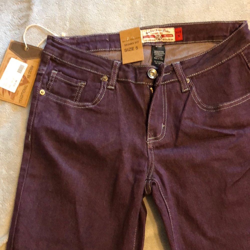 NWT Juniors purple jeans